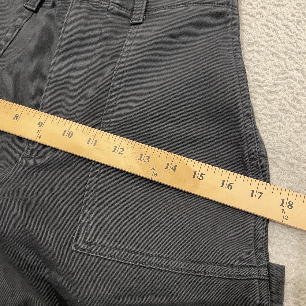 Gap Carpenter Pants Womens 2 Black Utility Work Elastic Waist High Rise Straight - Picture 9 of 14